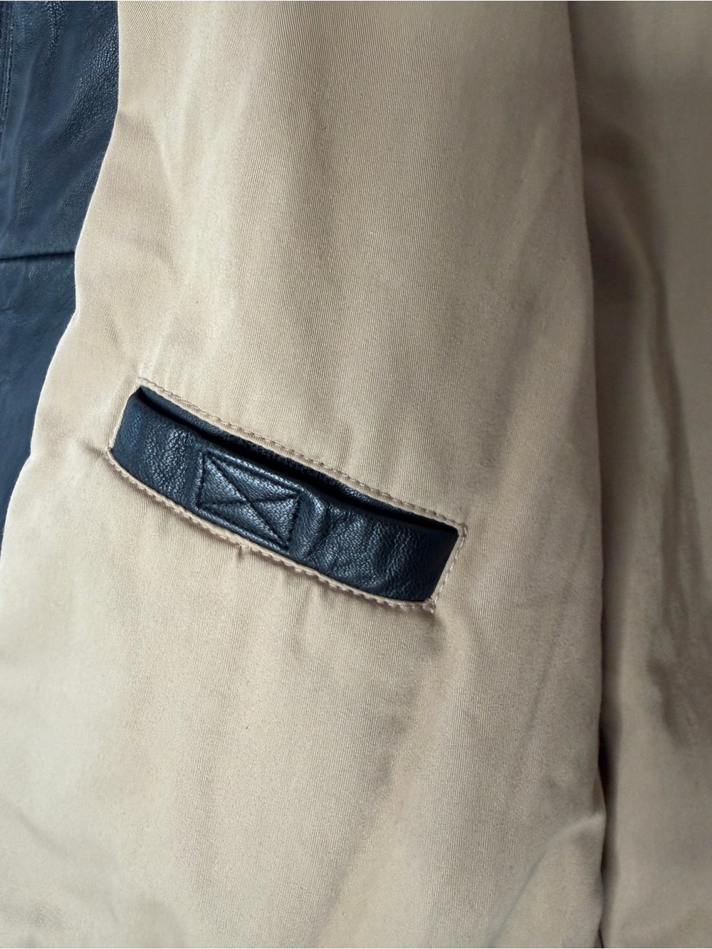 Dockers Black Leather Bomber Jacket Men’s Large Soft Zip Jacket Vintage - Picture 6 of 10